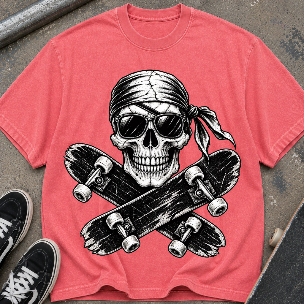 Skull & Crossed Skateboards Tee