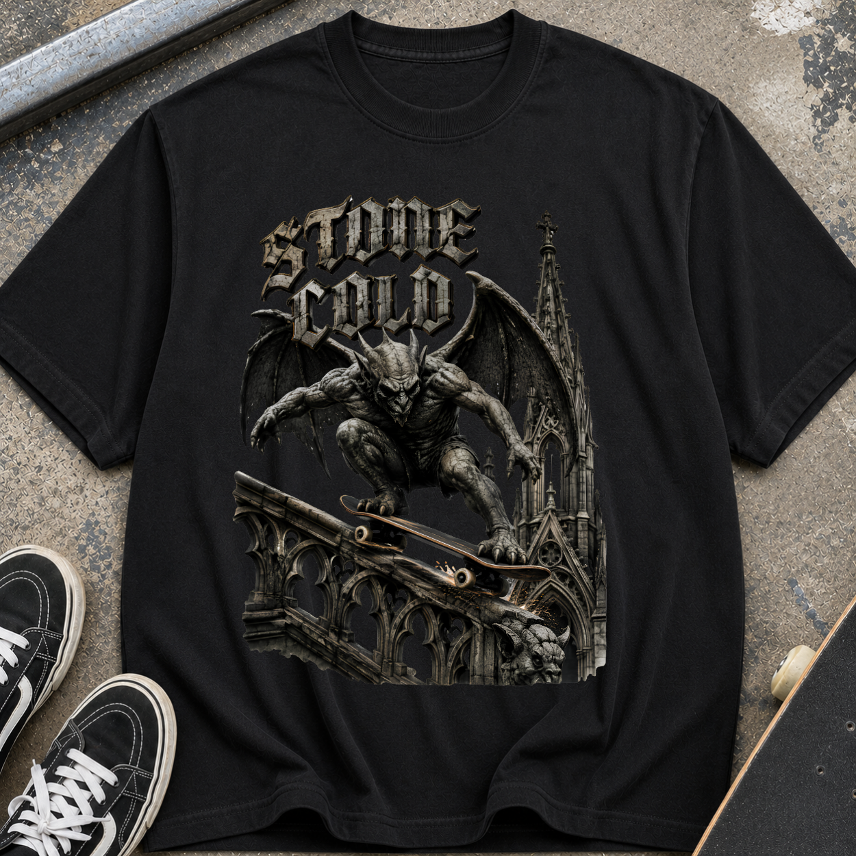 Stone Cold Gothic Gargoyle T-Shirt