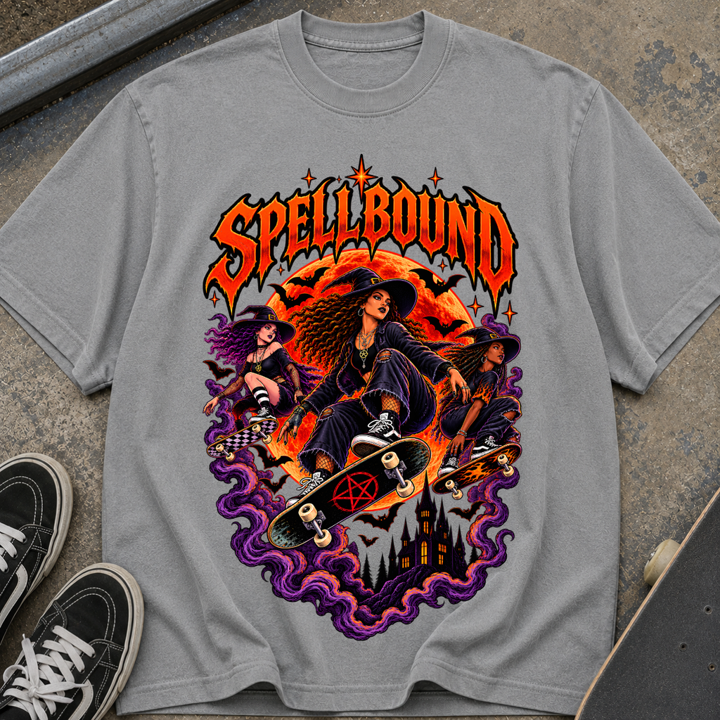 Spellbound Skate Witch T‑Shirt