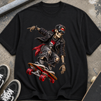 Skater Skeleton Skateboard T-Shirt