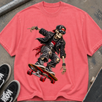 Skater Skeleton Skateboard T-Shirt