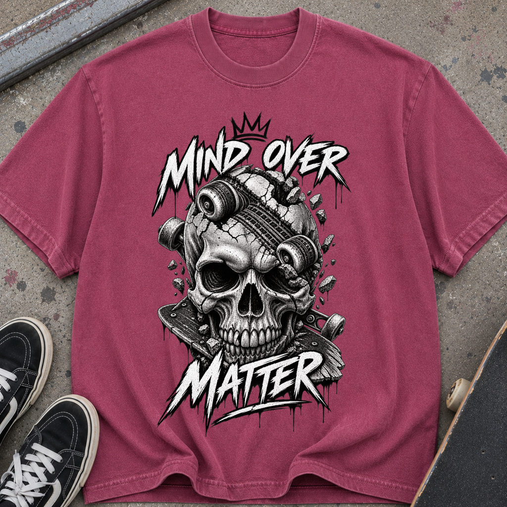 Mind Over Matter Skull Graphic T‑Shirt