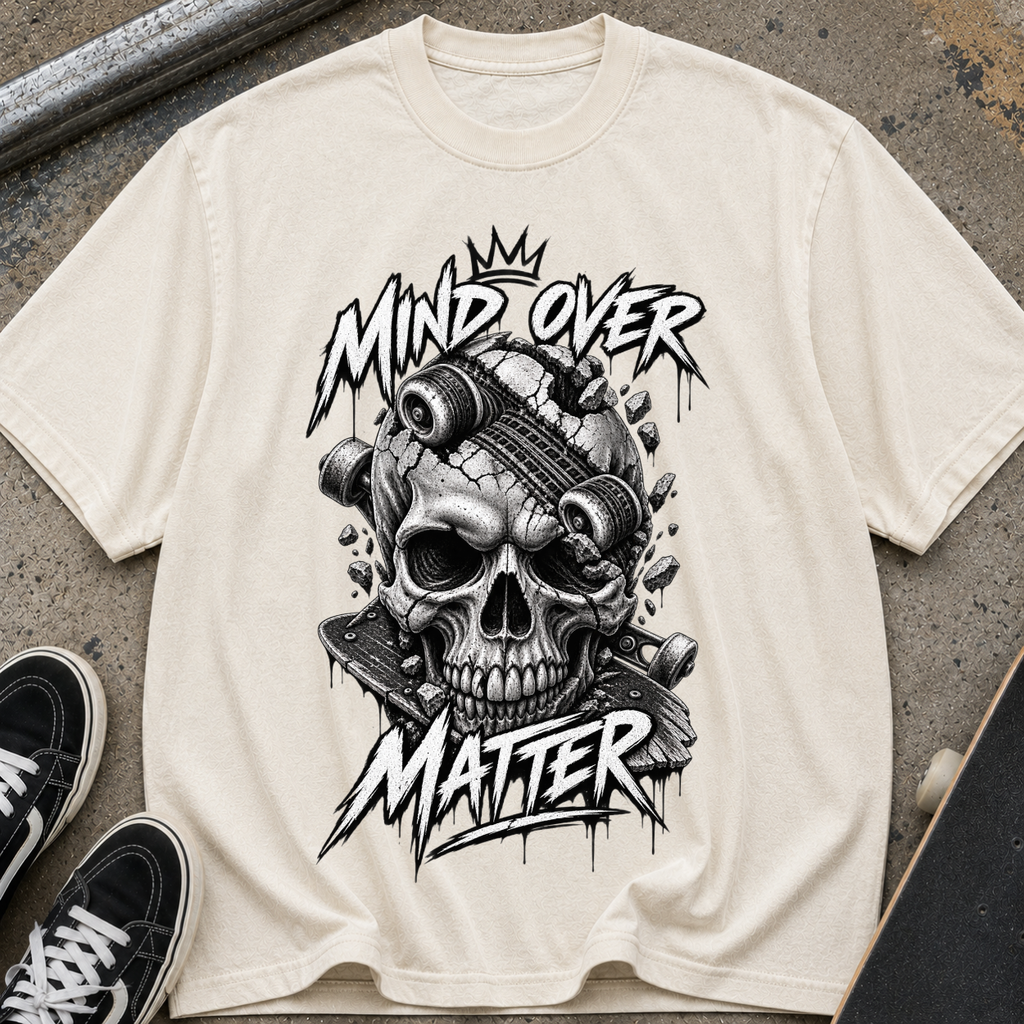Mind Over Matter Skull Graphic T‑Shirt