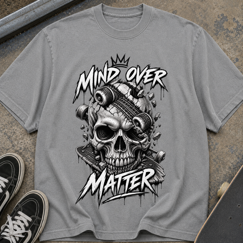 Mind Over Matter Skull Graphic T‑Shirt