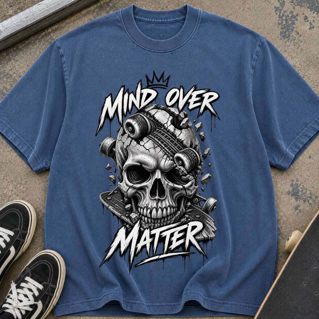 Mind Over Matter Skull Graphic T‑Shirt