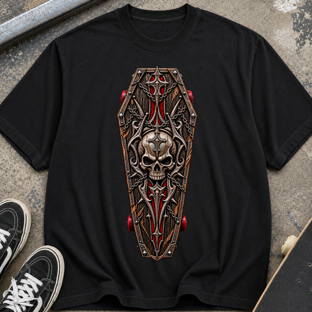 Gothic Coffin Skull T-Shirt