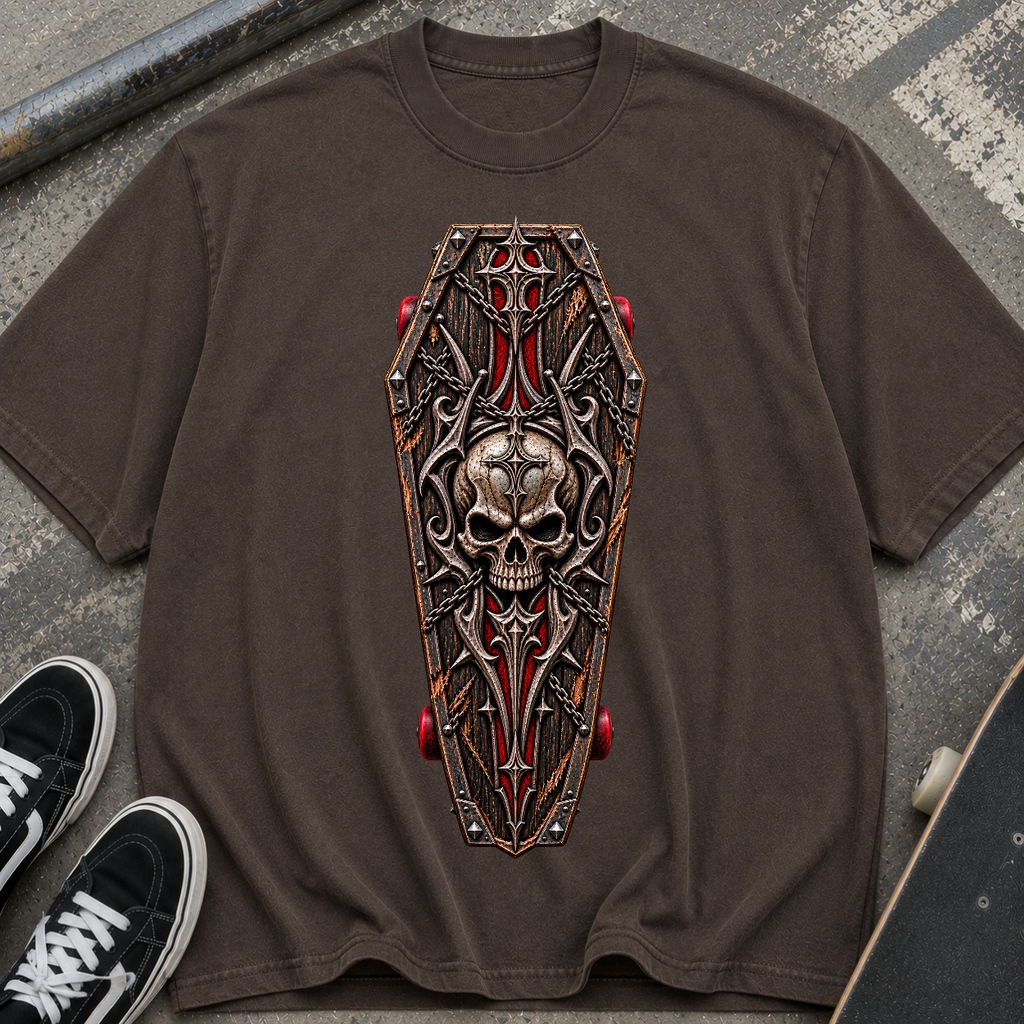 Gothic Coffin Skull T-Shirt