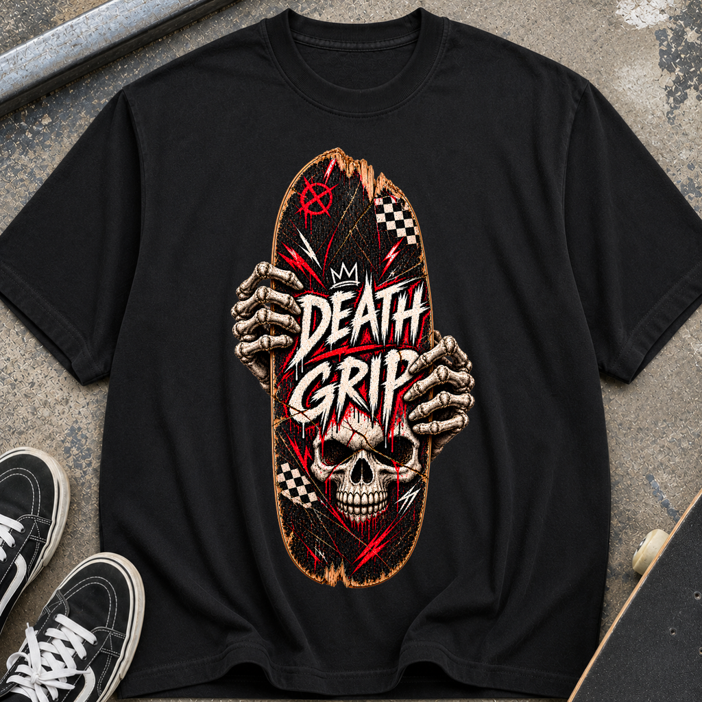 Skull 'Death Grip' Skateboard T-Shirt