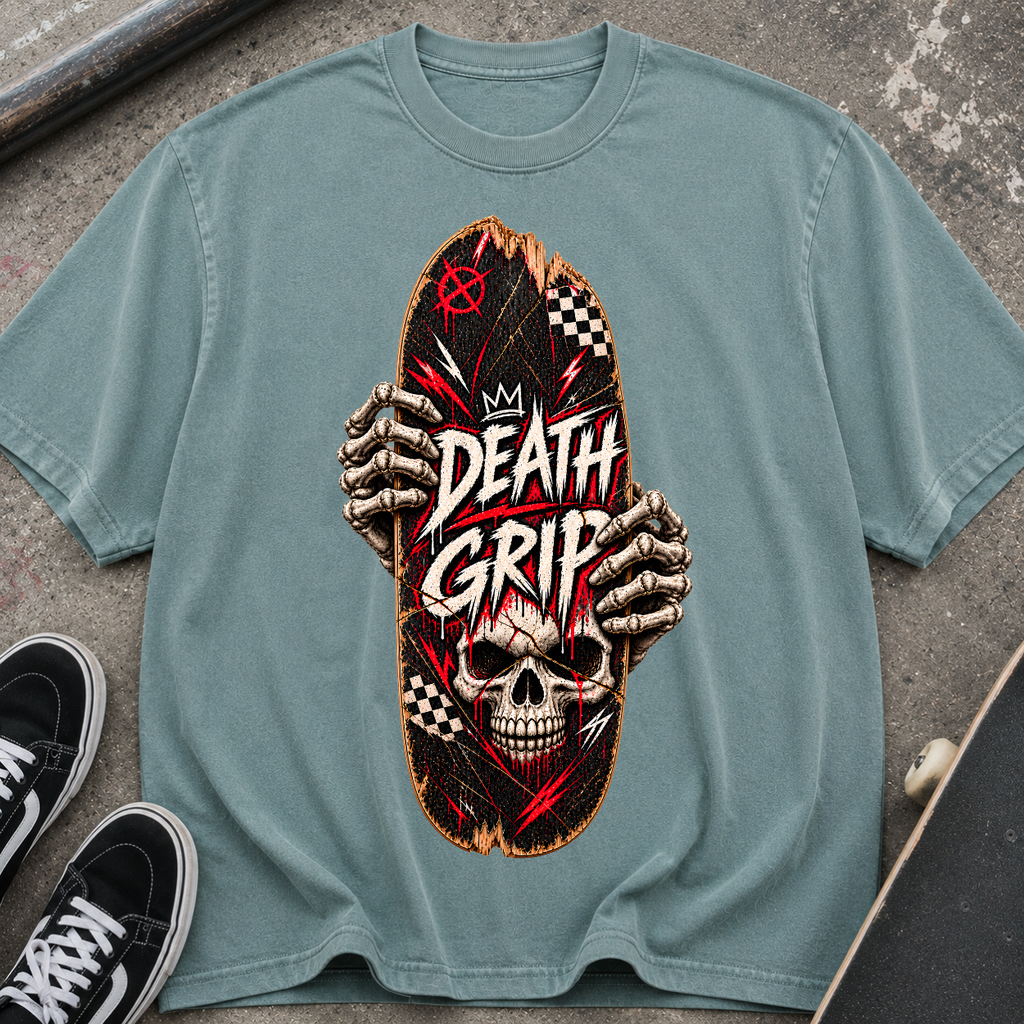 Skull 'Death Grip' Skateboard T-Shirt