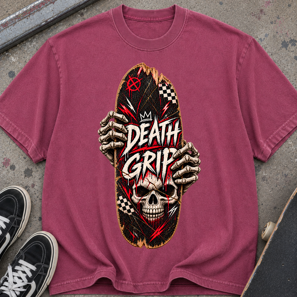 Skull 'Death Grip' Skateboard T-Shirt
