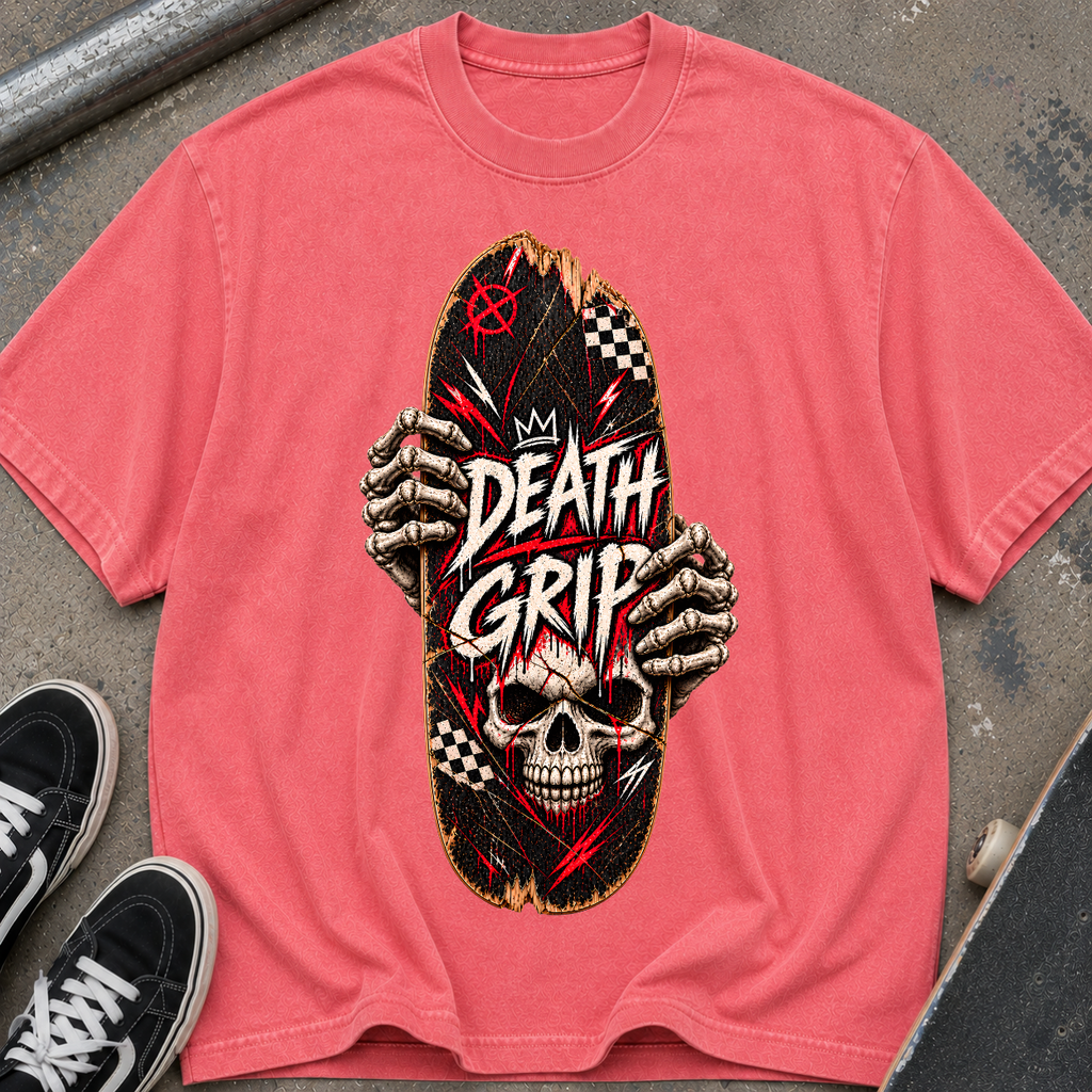 Skull 'Death Grip' Skateboard T-Shirt