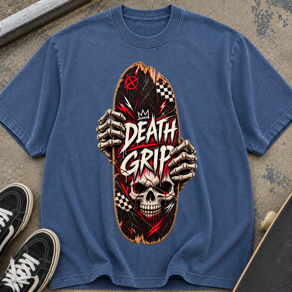 Skull 'Death Grip' Skateboard T-Shirt