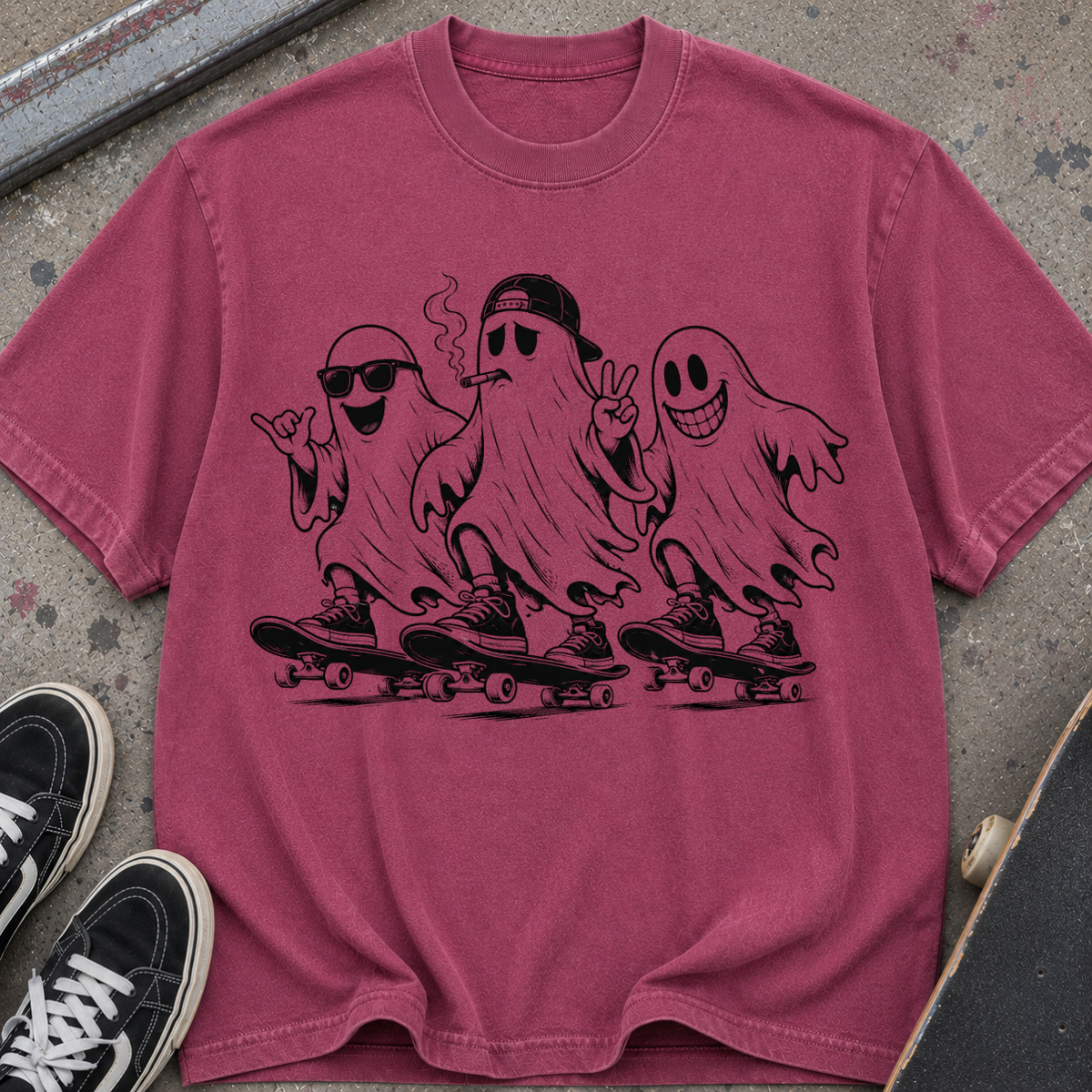 Skateboarding Ghosts T-Shirt