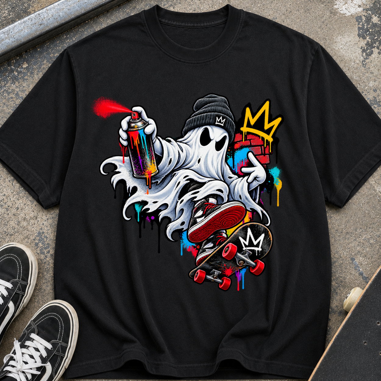 Street Art Ghost Skate T-Shirt