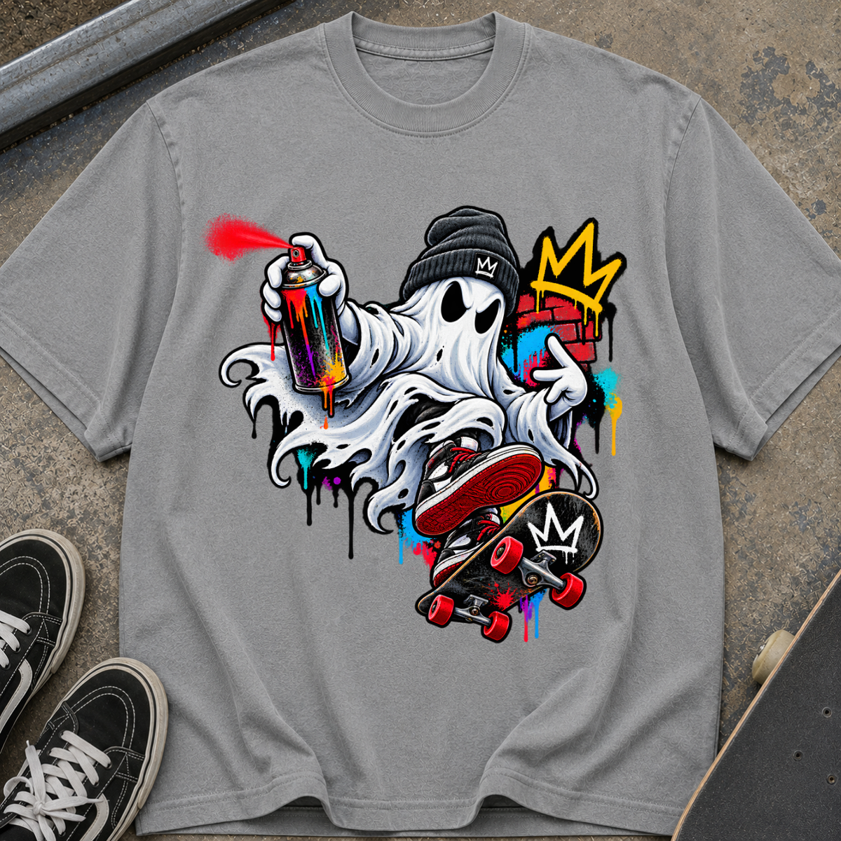 Street Art Ghost Skate T-Shirt