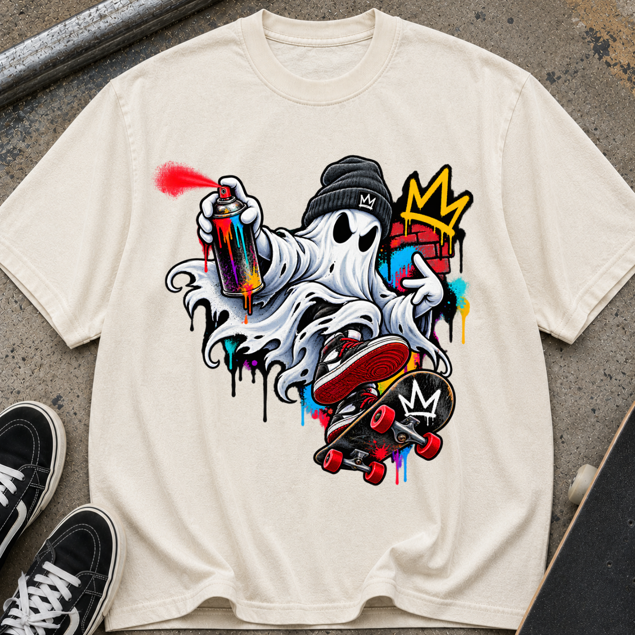 Street Art Ghost Skate T-Shirt