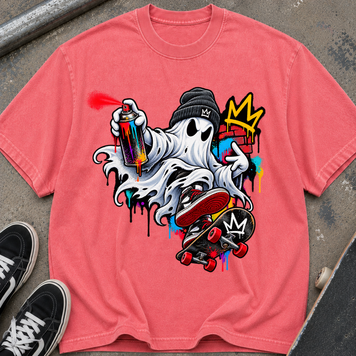 Street Art Ghost Skate T-Shirt