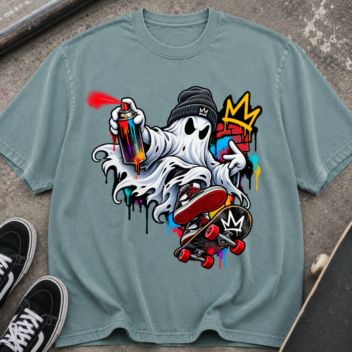 Street Art Ghost Skate T-Shirt