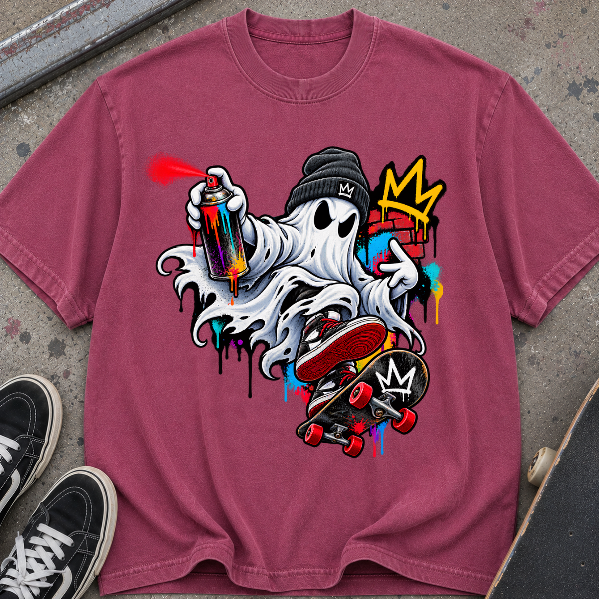 Street Art Ghost Skate T-Shirt