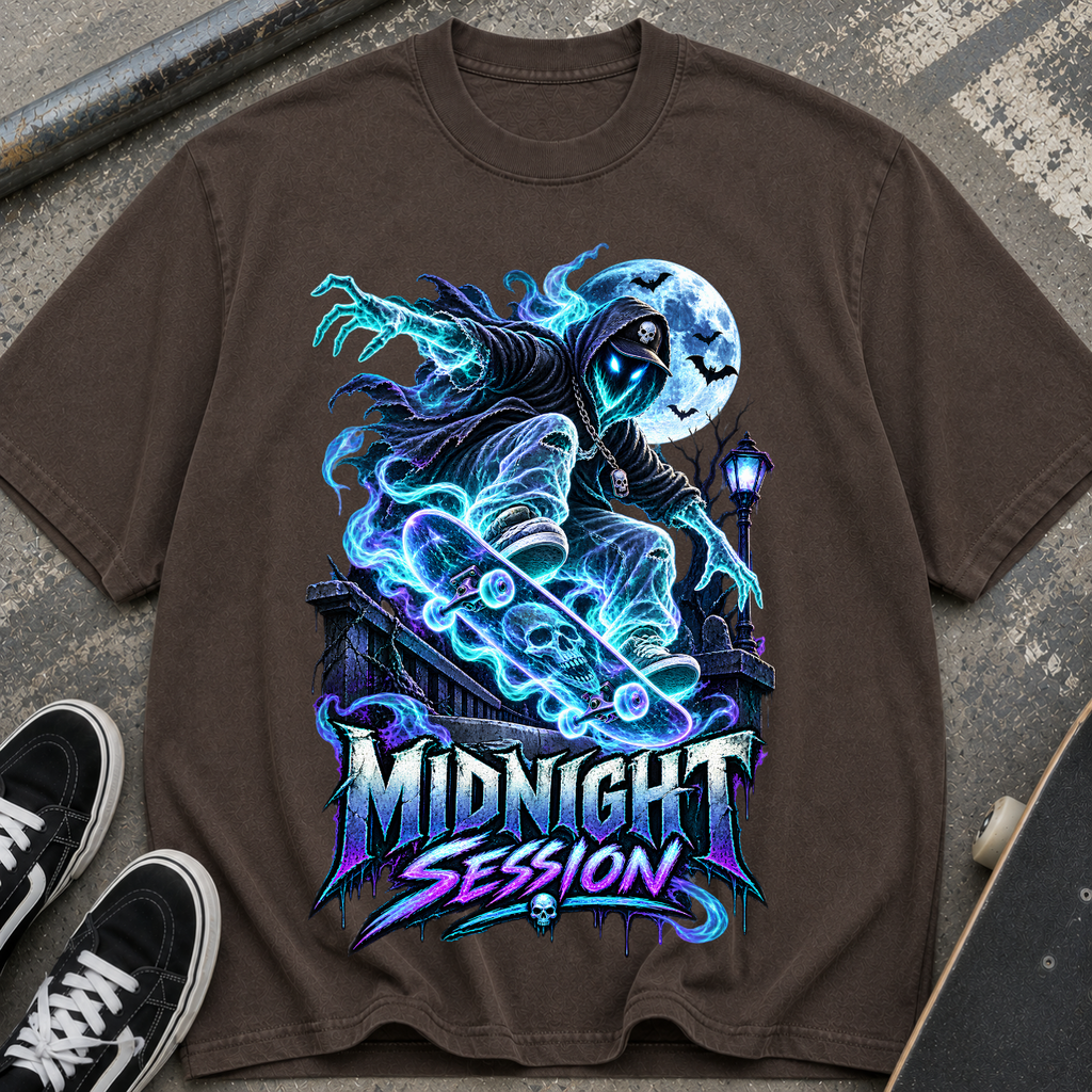 Midnight Session Skateboard Grim Reaper T-Shirt