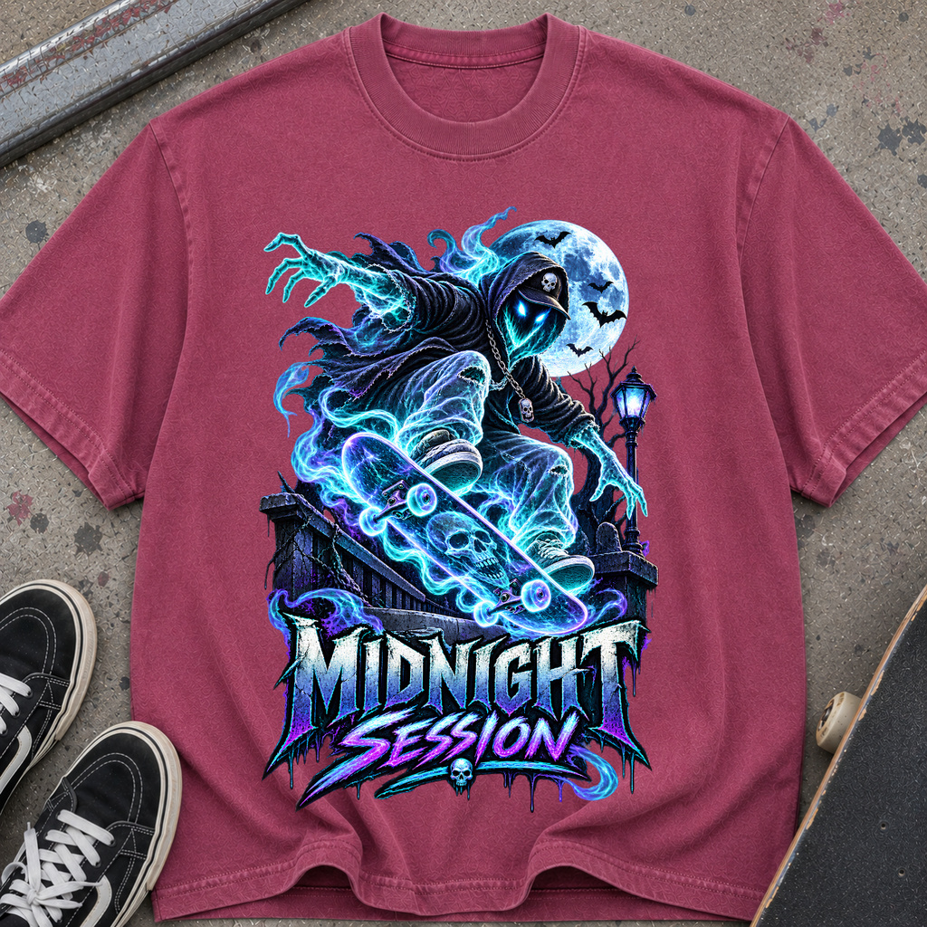 Midnight Session Skateboard Grim Reaper T-Shirt