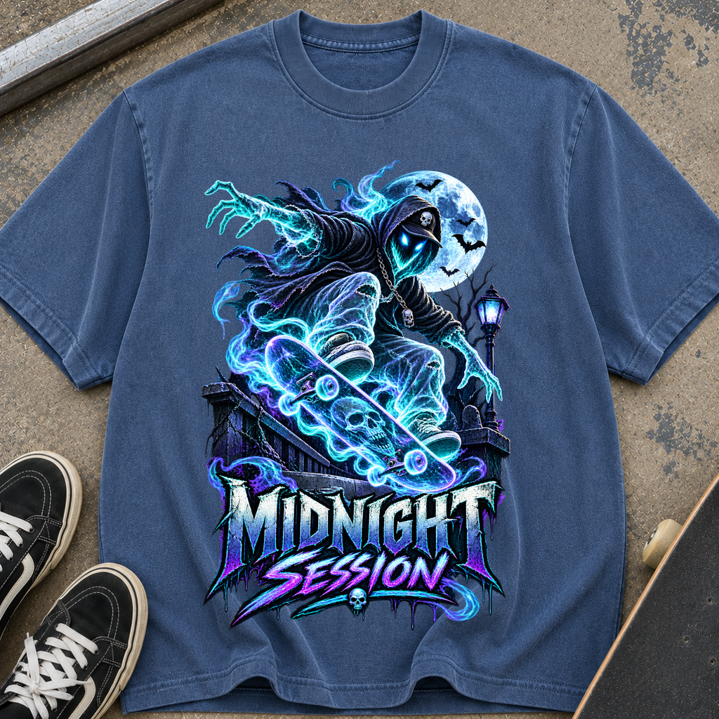 Midnight Session Skateboard Grim Reaper T-Shirt