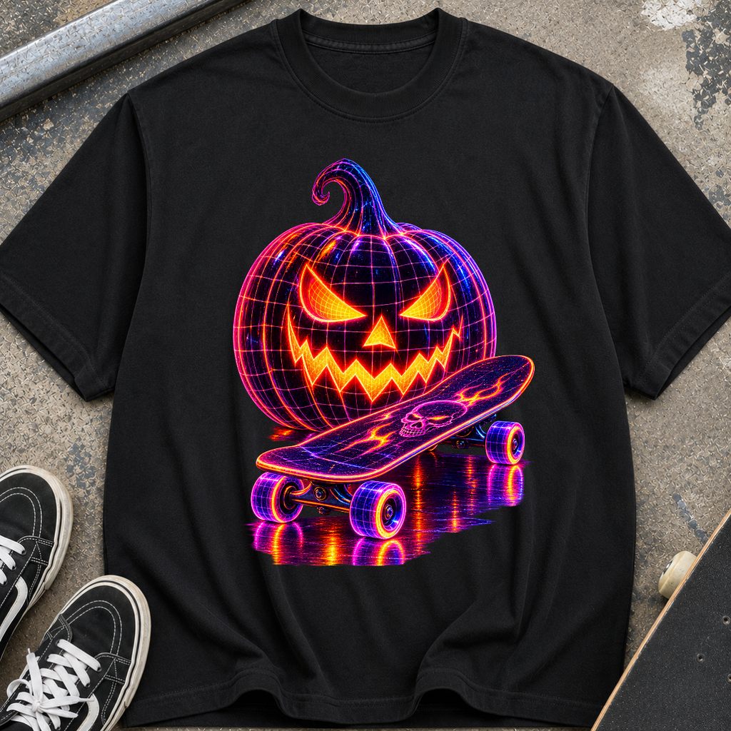 Halloween Skate Pumpkin T-Shirt