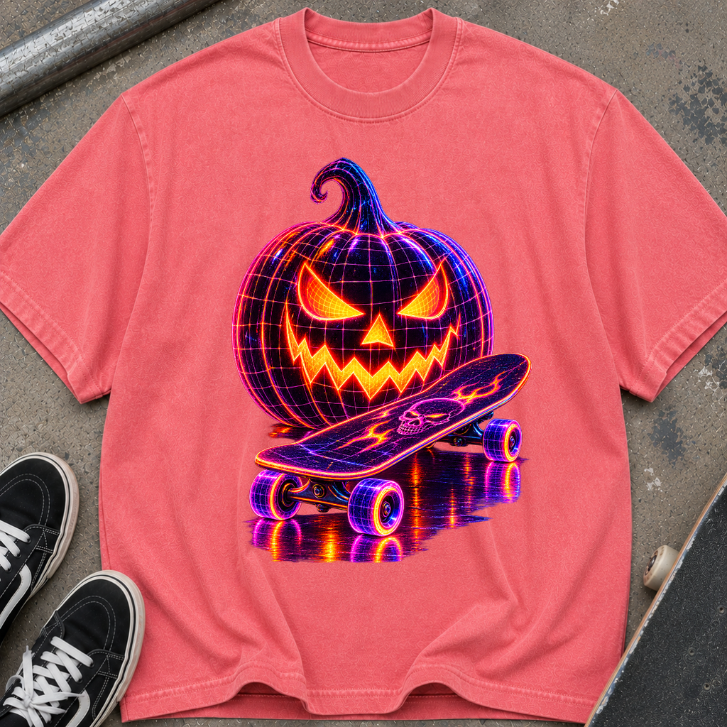 Halloween Skate Pumpkin T-Shirt