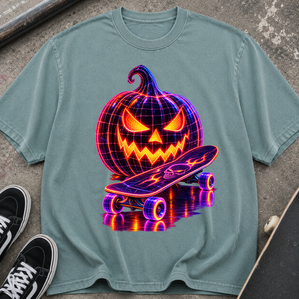 Halloween Skate Pumpkin T-Shirt