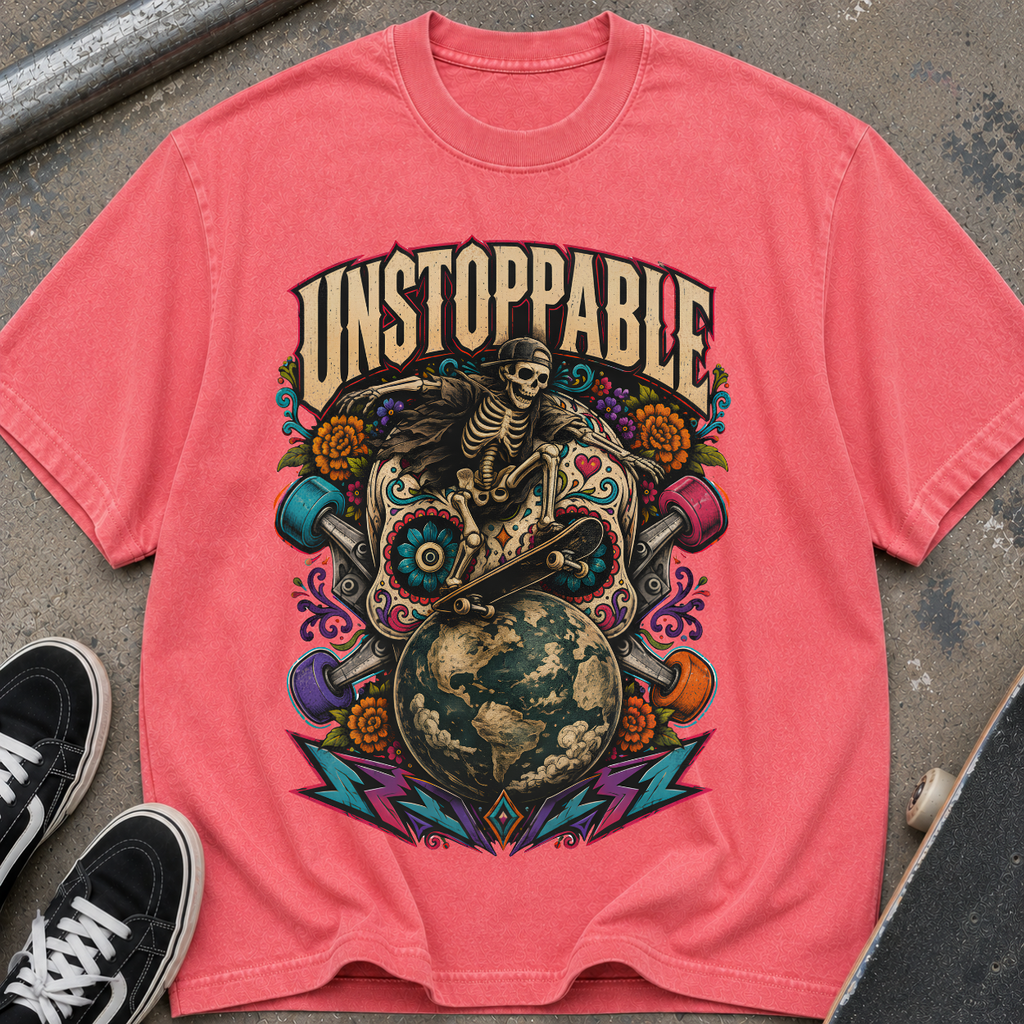 Unstoppable Skeleton Globe T-Shirt