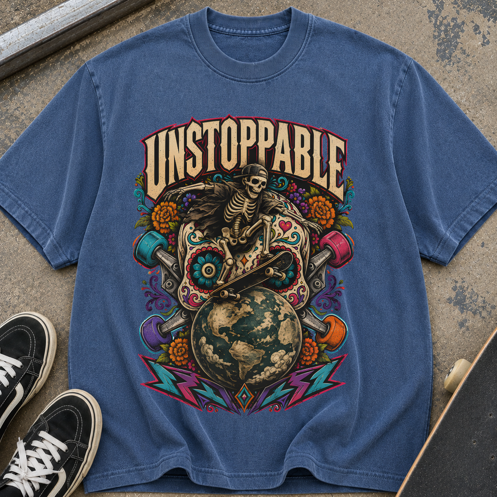 Unstoppable Skeleton Globe T-Shirt