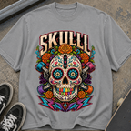 Skull T-Shirt — Colorful Day of the Dead Skull Graphic Tee