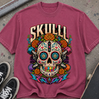 Skull T-Shirt — Colorful Day of the Dead Skull Graphic Tee