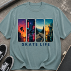 Skate Life Vintage Panel Graphic T-Shirt
