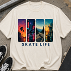 Skate Life Vintage Panel Graphic T-Shirt