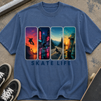 Skate Life Vintage Panel Graphic T-Shirt