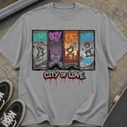 City of Love Graphic T-Shirt — Street Art Skateboard Vibe