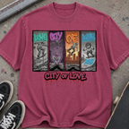 City of Love Graphic T-Shirt — Street Art Skateboard Vibe