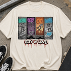 City of Love Graphic T-Shirt — Street Art Skateboard Vibe