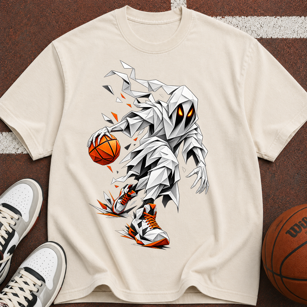 Basketball Ghost Graphic T-Shirt