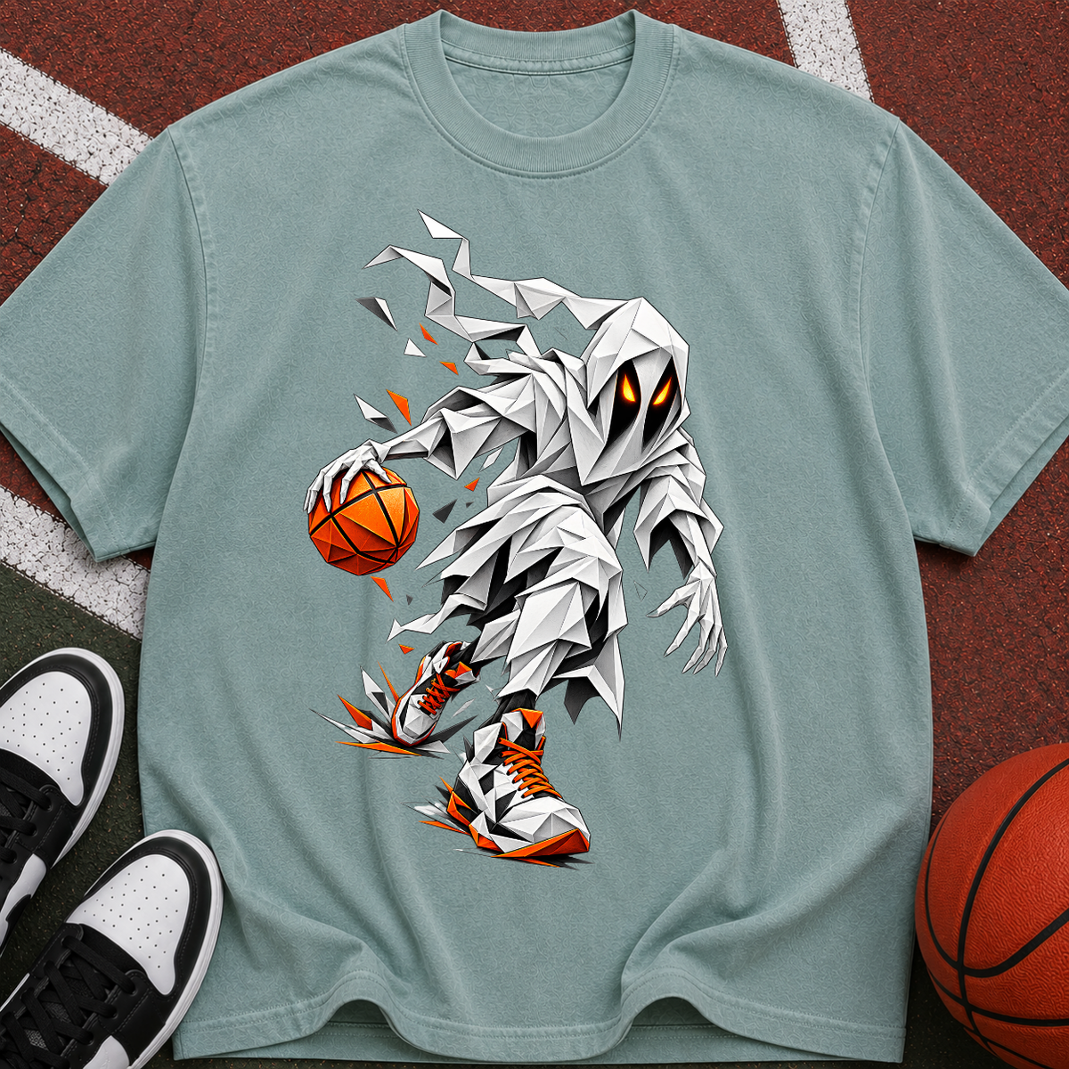 Basketball Ghost Graphic T-Shirt
