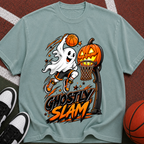 Halloween Pumpkin Ghost Hoops Tee