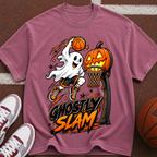 Halloween Pumpkin Ghost Hoops Tee