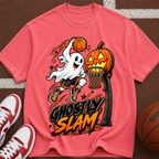 Halloween Pumpkin Ghost Hoops Tee