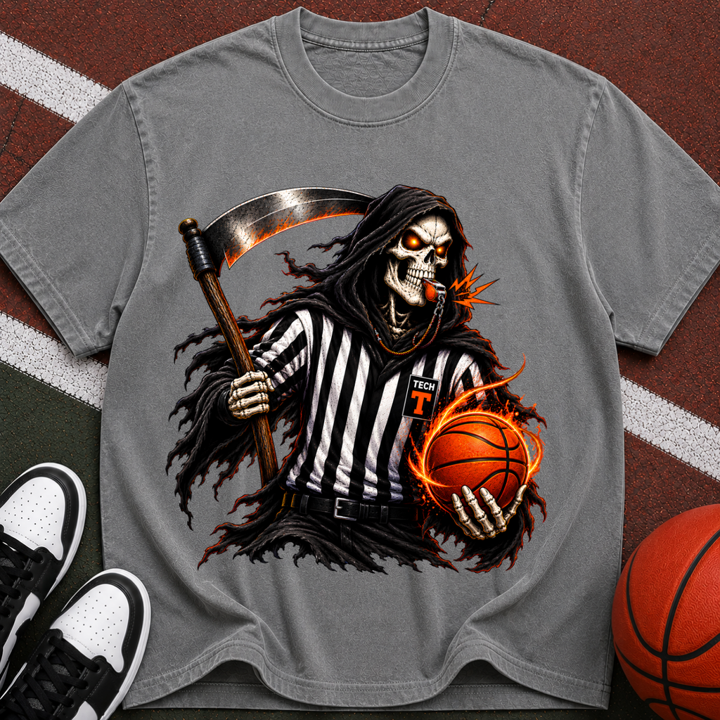 Grim Reaper Referee Basketball T-Shirt