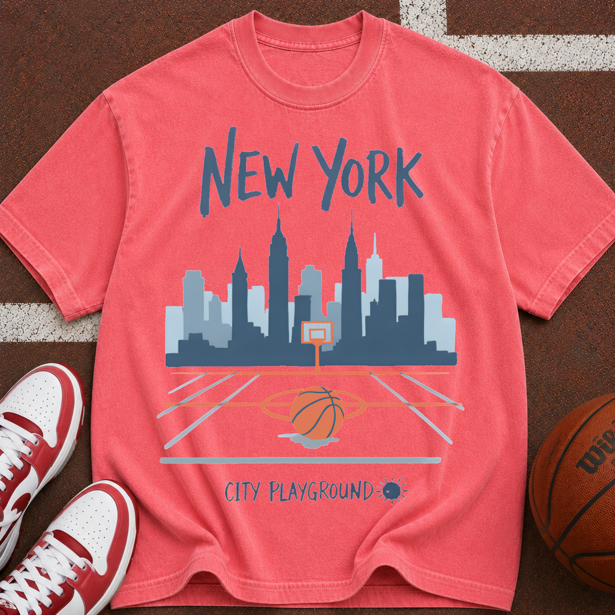 New York City Playground Basketball T-Shirt