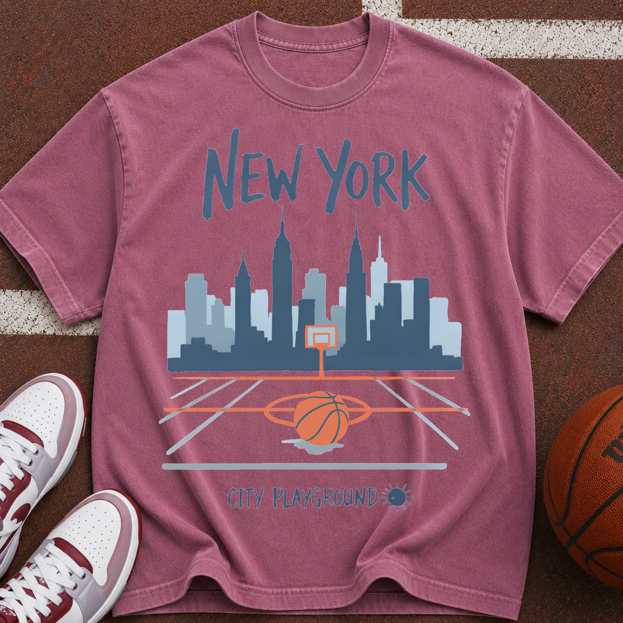 New York City Playground Basketball T-Shirt