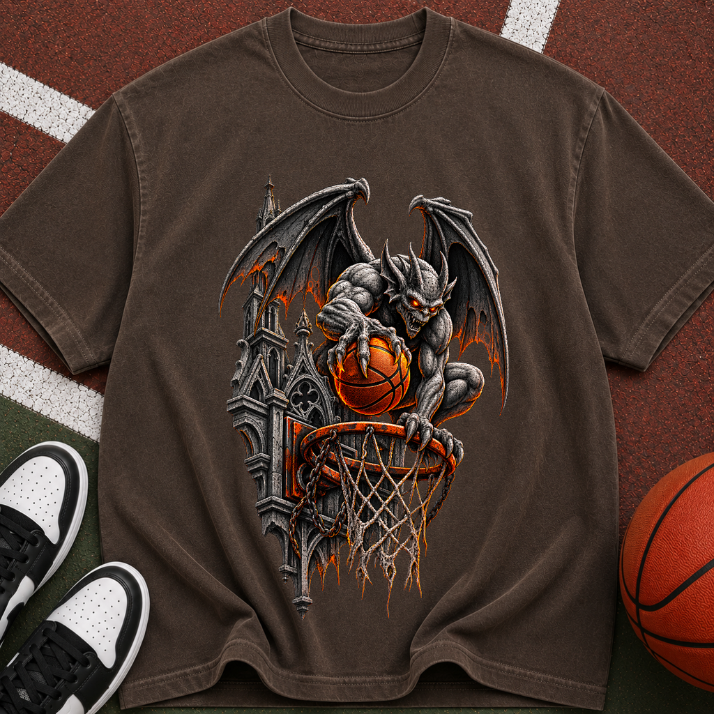 Gargoyle Halloween Basketball T-Shirt