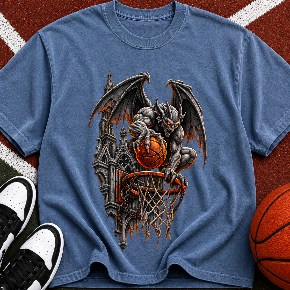 Gargoyle Halloween Basketball T-Shirt
