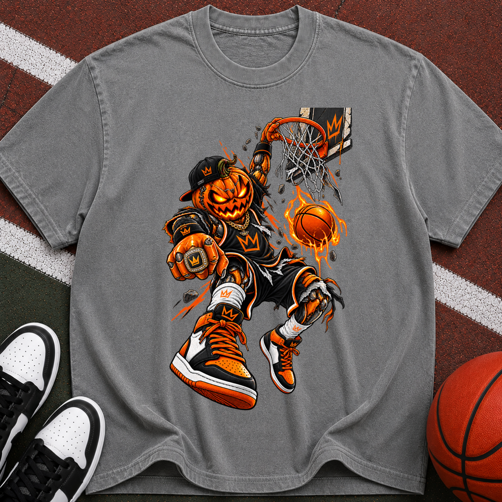 Halloween Pumpkin Slam Dunk T-Shirt